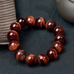 Natural Red Tiger Eye Bracelet Protection Grounding Energy August Birthstone Gift Spiritual Jewelry