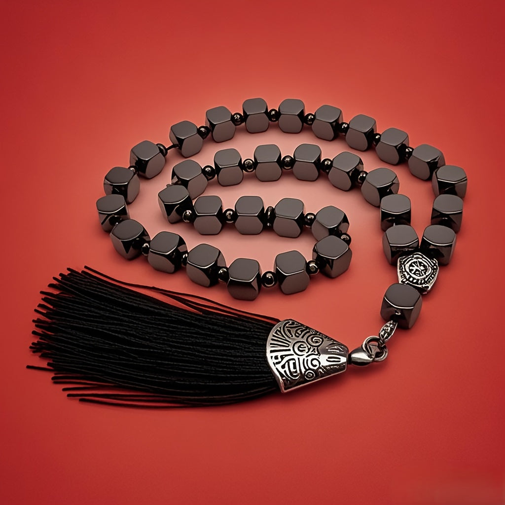 Black Onyx Muslim Prayer Beads - Spiritual Energy & Harmony Tasbih Rosary