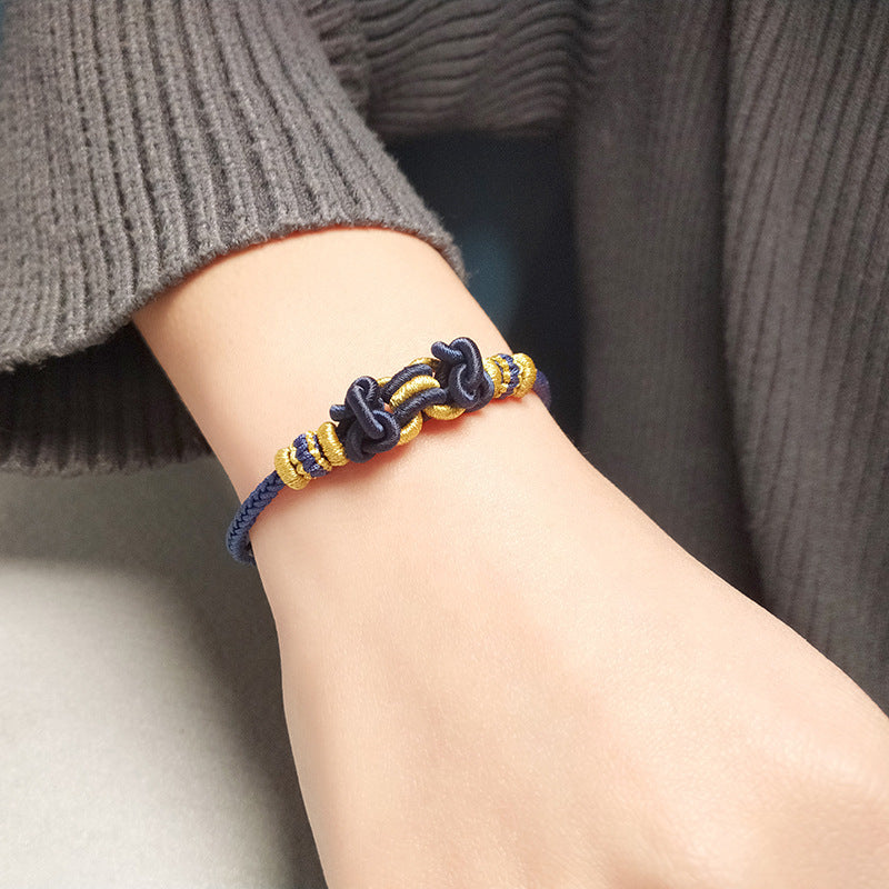 Traditional Royal Style Handmade Braided Cord Bracelet - Vibrant Energy for Daily Harmony