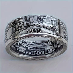 Luxury Geometric Vintage Ring for Men - Enhance Your Style with Elegant Wedding & Engagement Energy
