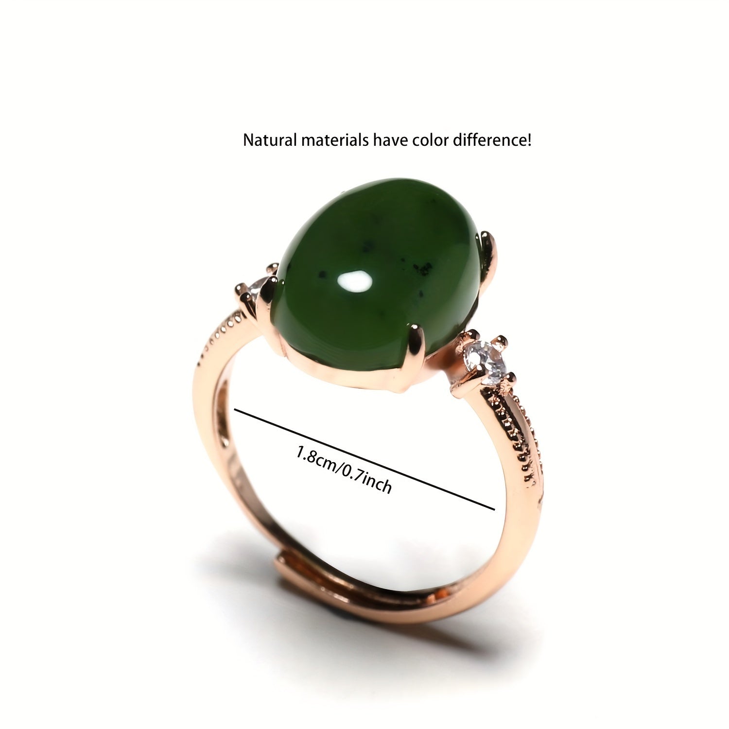 Natural Green Oval Faux Gemstone Ring - Urban Energy for Beach Parties & Festive Gifts