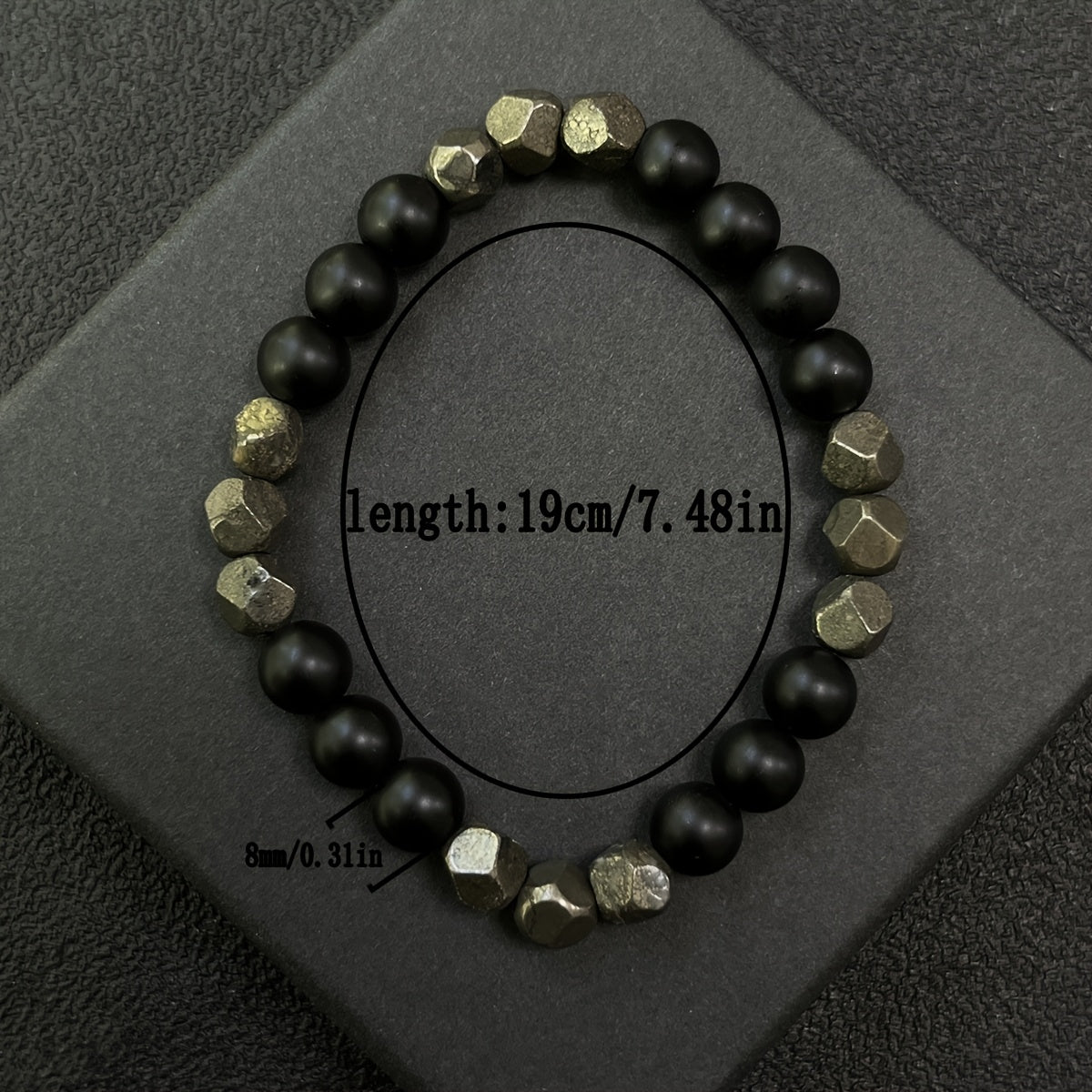 Pyrite Abundance Bracelet - Prosperity & Protection Crystal Jewelry for Men & Women