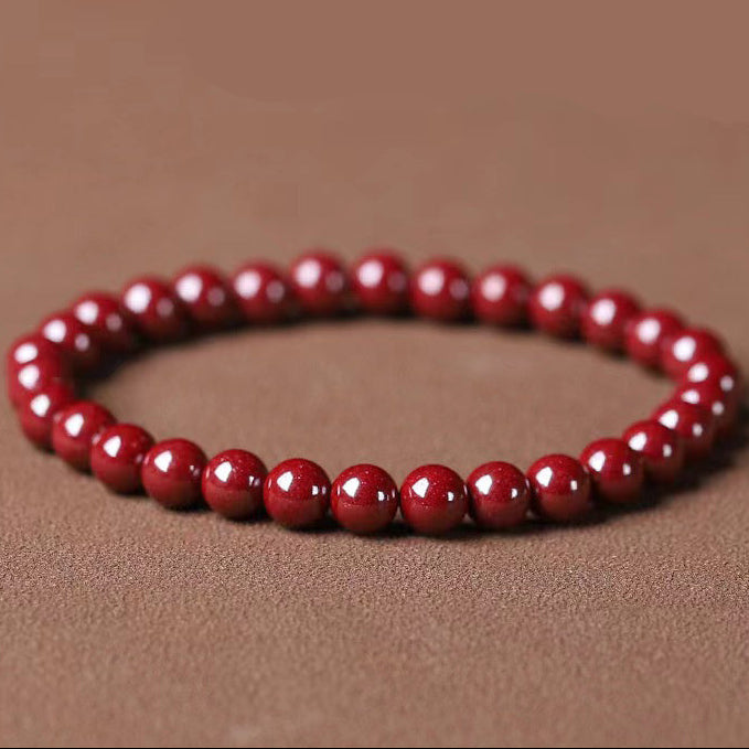 Cinnabar Couple Bracelet - Dual Blessing of Sweetness & Harmony for Mindful Connections