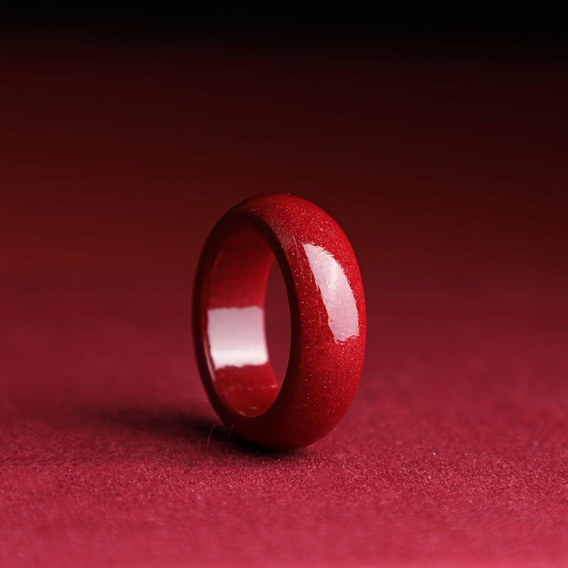 Red Cinnabar Ring - Harmonious Energy for Couples & Daily Protection