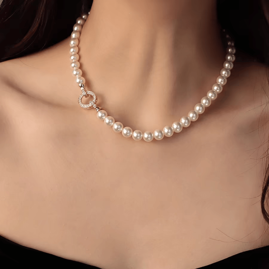 1pc Luxury Pearl Necklace - Bohemian Style for Inner Peace & Spiritual Growth