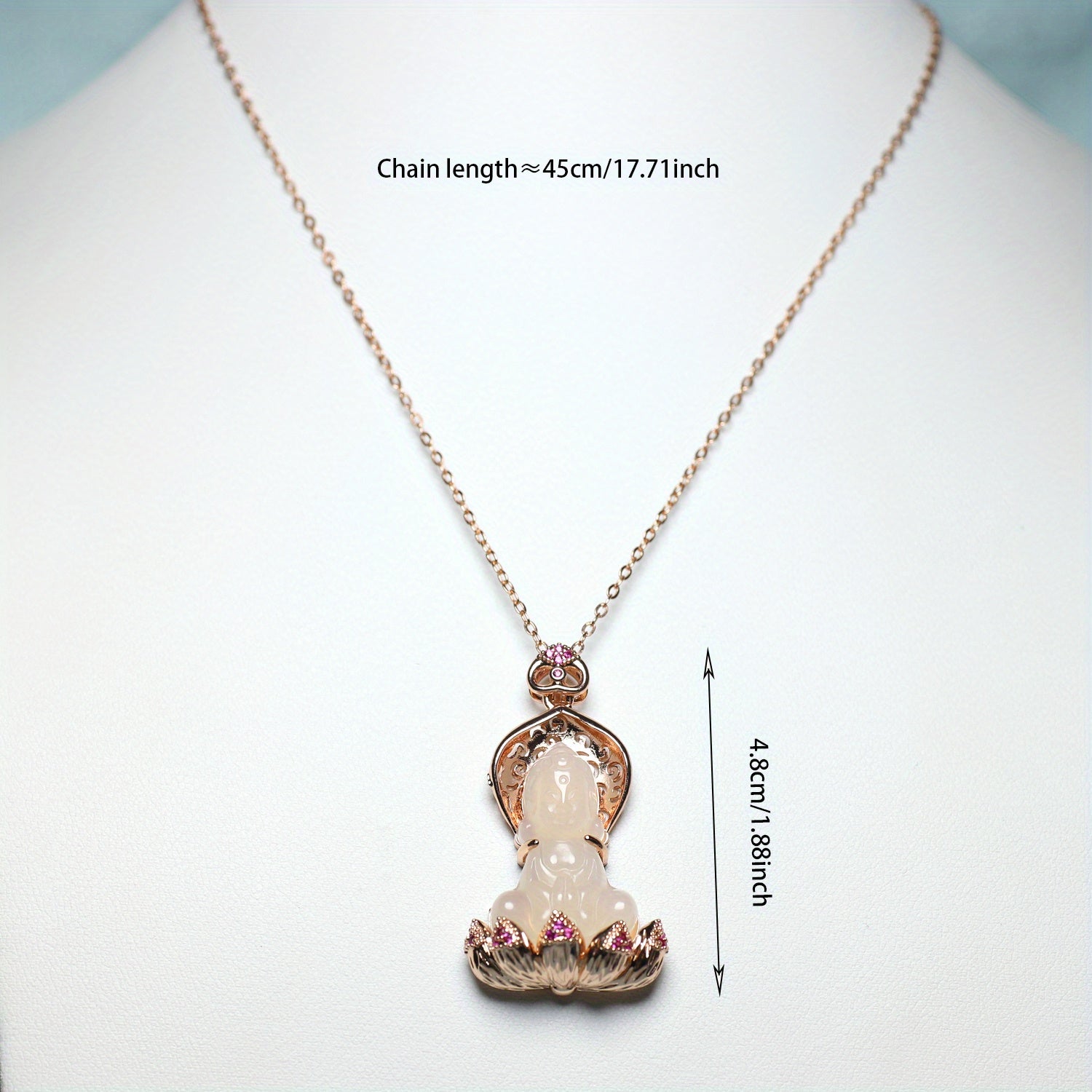 Natural Stone Guanyin Bodhisattva Pendant - Spiritual Harmony & Emotional Balance Jewelry