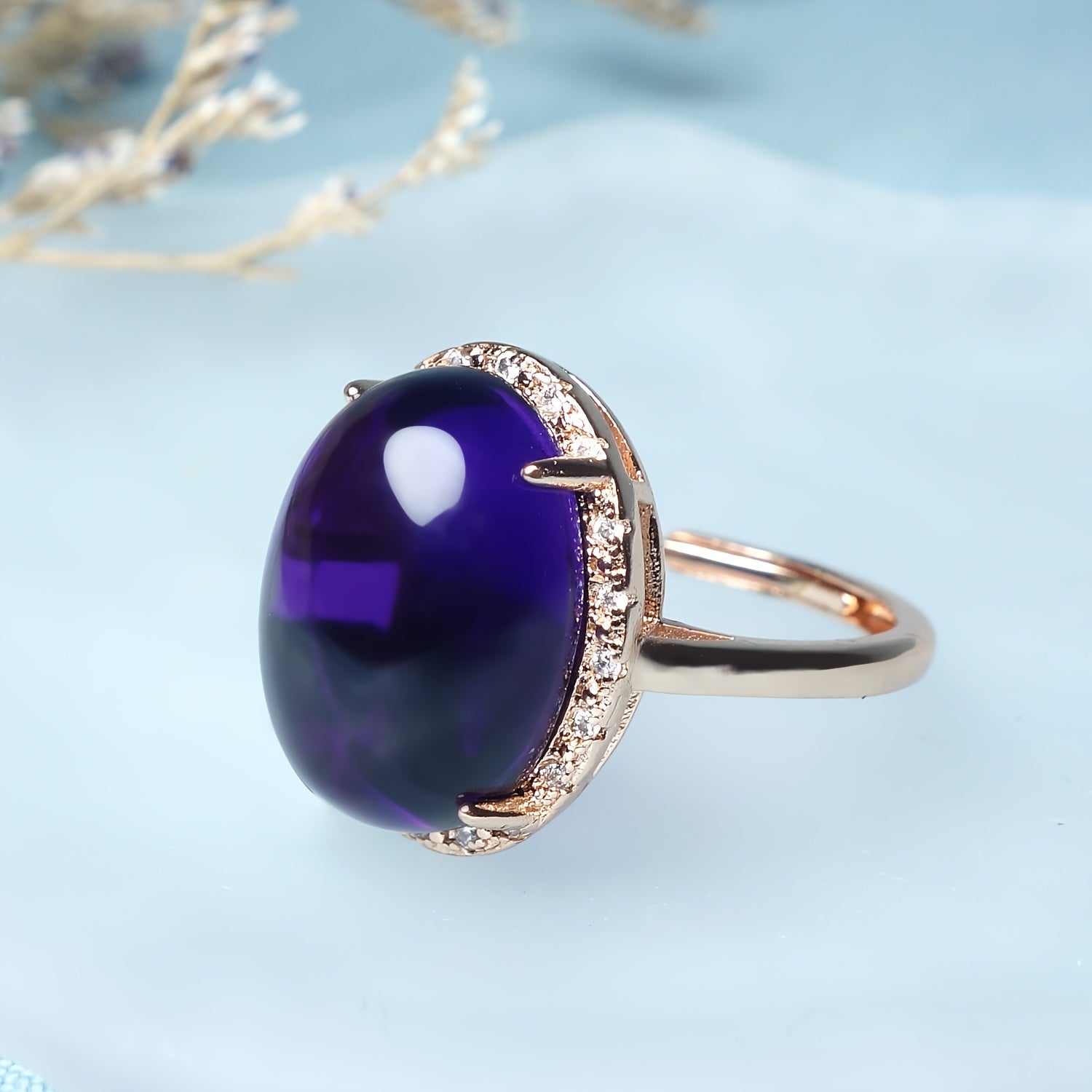Adjustable Agate Ring - Natural Stone Energy for Harmony & Protection