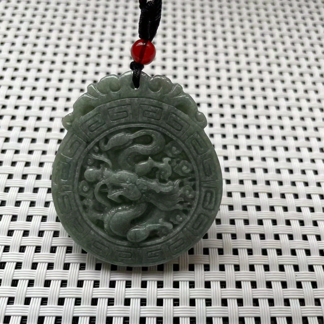 God Dragon Blessed Pendant - Prosperity Energy Traditional Stone Necklace