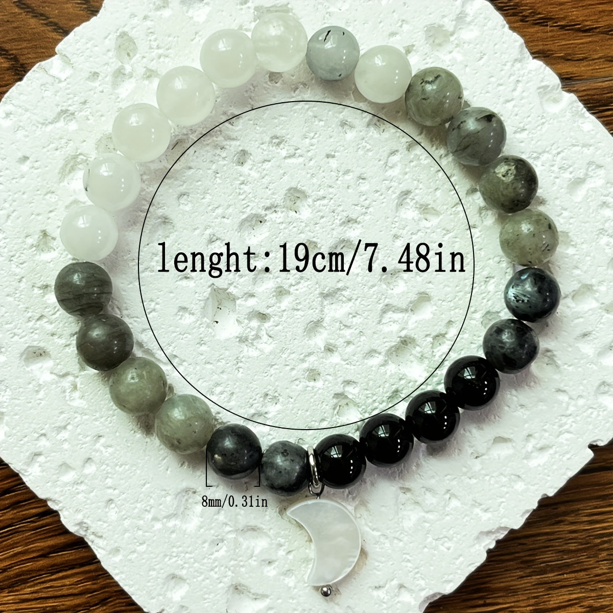 Labradorite Moonstone Bohemian Bracelet for Spiritual Energy & Holiday Gifts