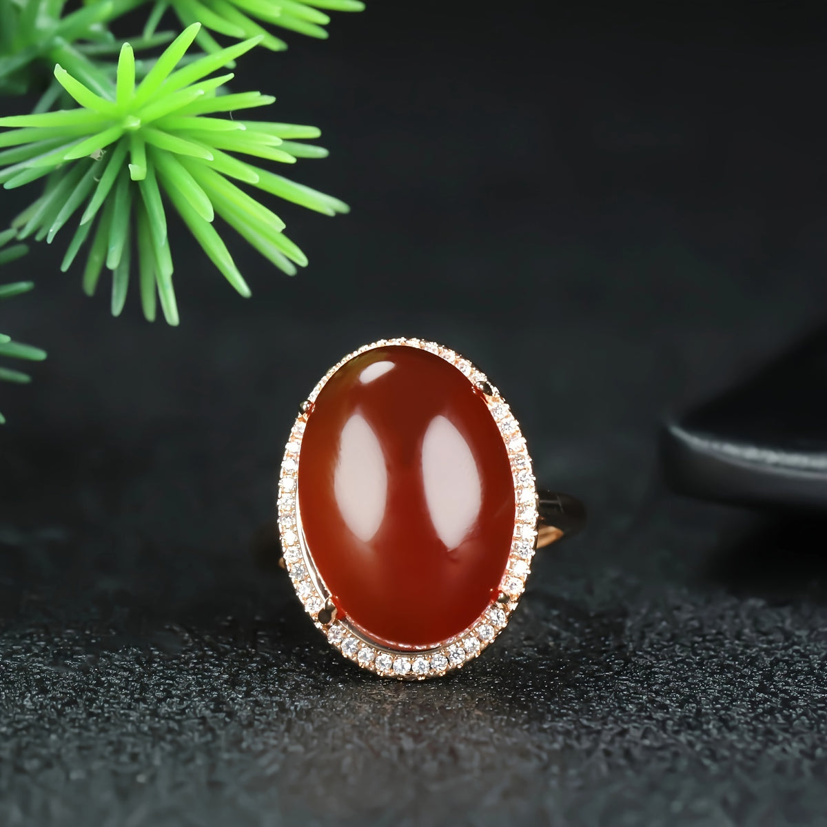 Vintage Red Carnelian Ring - Men's Accessory for Energy Balance & Protection