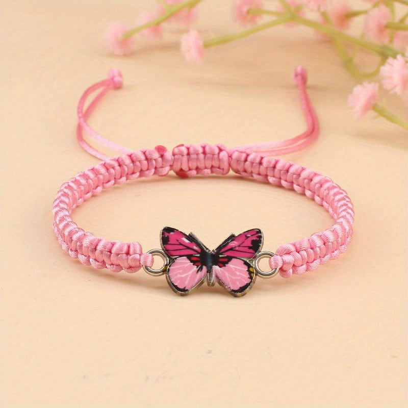 Butterfly Bracelet For Couples - Trendy Red Rope Adjustable Couple Bracelet for Love & Connection