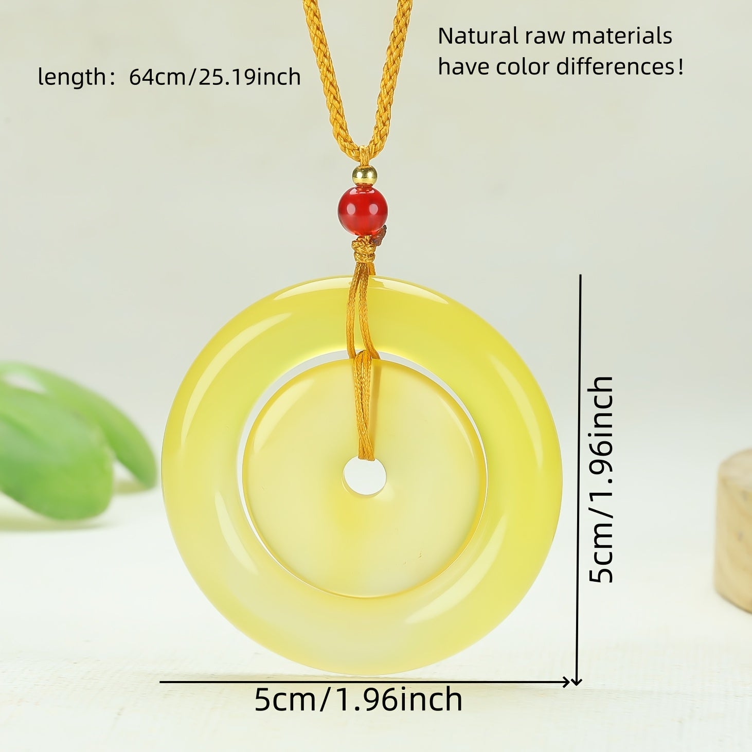 Natural Agate Peace Pendant Sweater Chain with Ice-Type Agate Stones