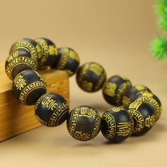 Five-road Wealth God Wooden Bead Bracelet - Spiritual Prosperity, Protection, and DIY Prayer Jewelry