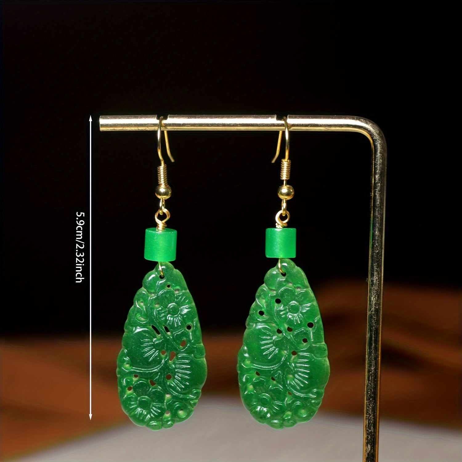 Natural Stone Floral Drop Earrings - Floral Energy for Beach Parties & Festivals with Spiritual Harmony