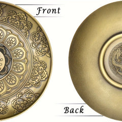 Elegant Zen Flower Incense Burner - Golden Buddhist Energy with Lotus Symbolism for Meditation