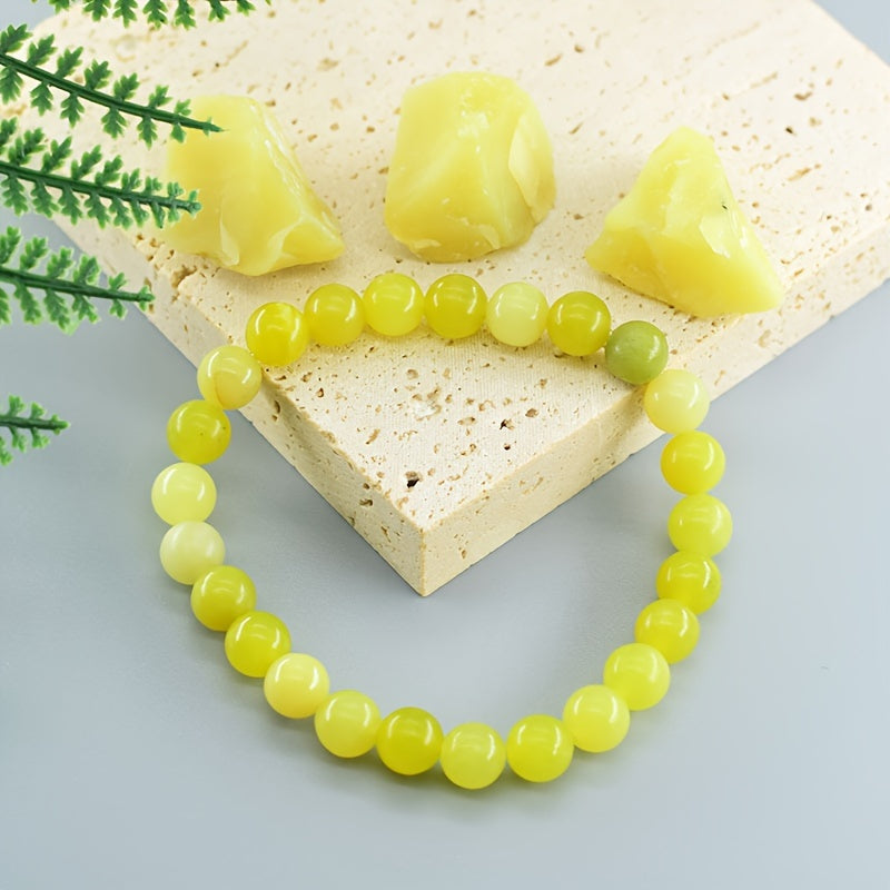 Unique Classic Lemon Stone Bracelet - Natural Energy for Daily Wear & Gifting