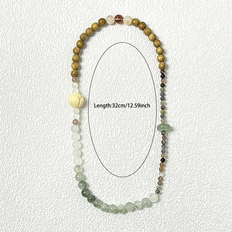 Elegant Chinese Style Lotus Bracelet for Serenity, Luck & Spiritual Beauty