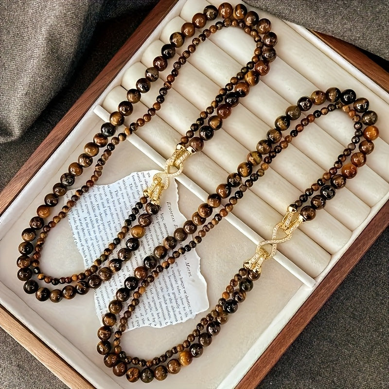 Trendy Vintage Bead Necklace - Christmas Gifts with Spiritual Energy for Holiday Party & Casual Layering