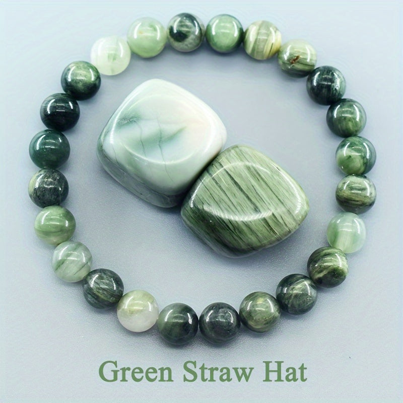Green Grass Stone Bracelet - Natural Energy for Daily Wear