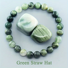 Green Grass Stone Bracelet - Natural Energy for Daily Wear