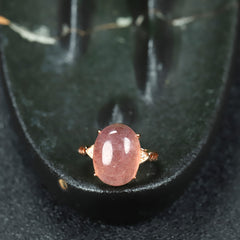 Elegant Pink Strawberry Quartz Ring - Harmonious Energy for Love & Emotional Healing