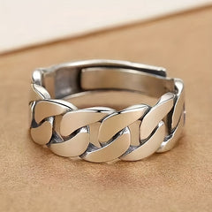 Vintage Sanskrit Mantra Ring – Wealth & Good Luck Energy • Blessed by Monks Adjustable Unisex Band