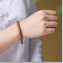 1pc Australian Sandalwood Bracelet - Natural Wood Beads with Minimalist Elegance for Everyday Wear