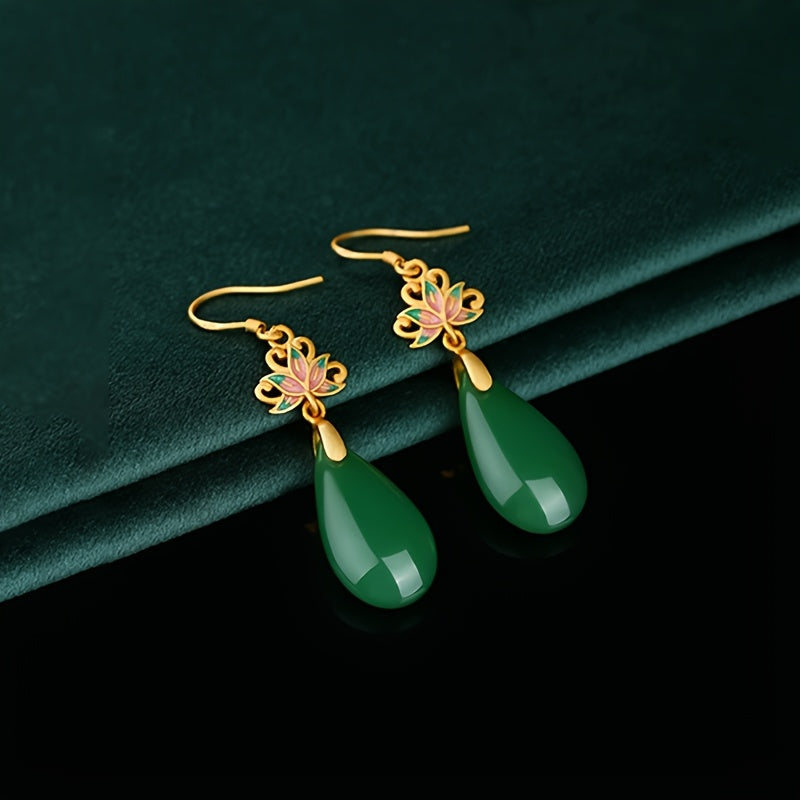 Vintage-Inspired Flower & Teardrop Earrings - Harmonious Energy for Daily Wear & Gifting