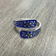 Floral Adjustable Ring – Vintage Copper Botanical Jewelry for Spiritual Protection & Harmony