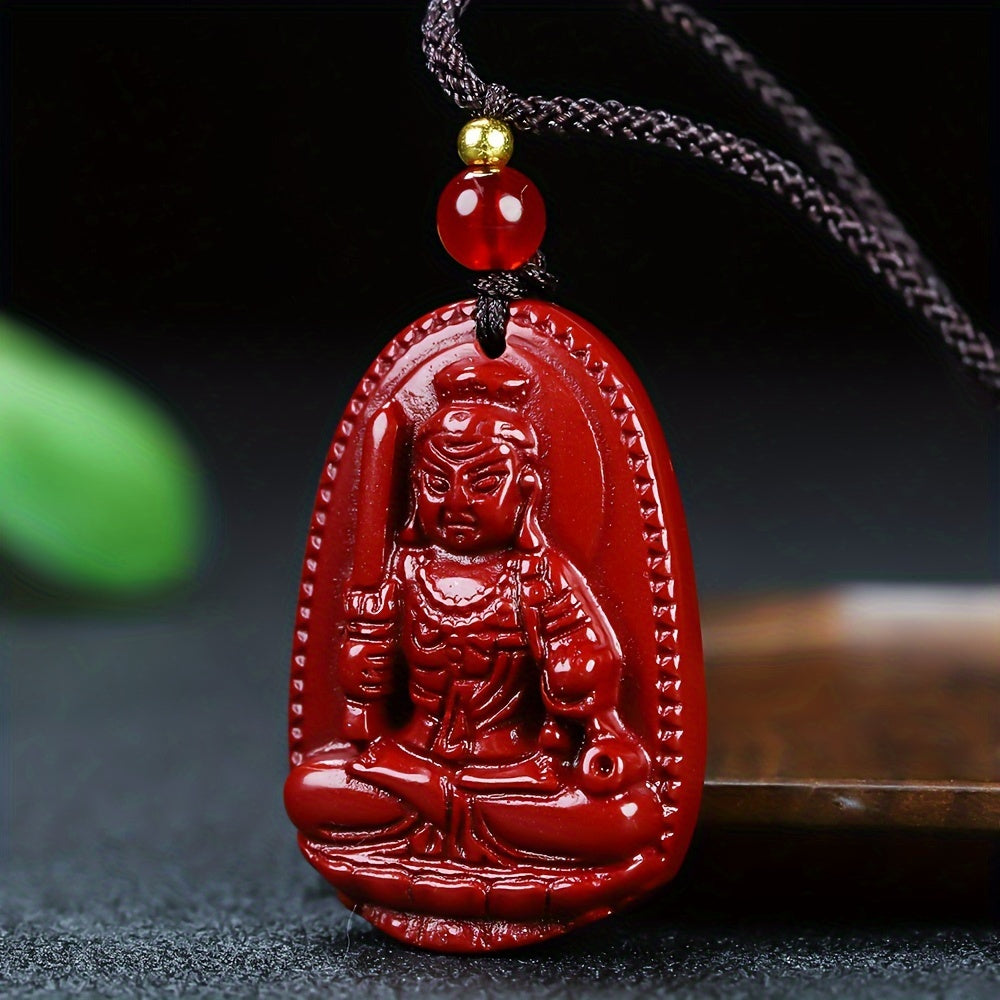 Protective Cinnabar Zodiac Pendant for Men & Women - Grounding, Luck & Spiritual Guardianship