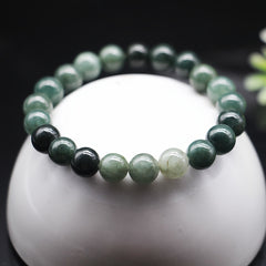 Natural Myanmar Jade Beaded Bracelet - Spiritual Energy & Harmony