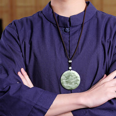 Elegant Natural Stone Mountain Water Pendant – Harmony & Tranquility for Unisex Wear