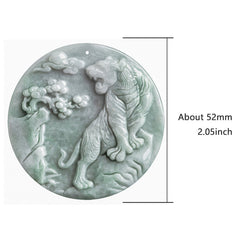 Natural Stone Tiger Pendant - Guardian Totem Necklace for Courage & Grounding