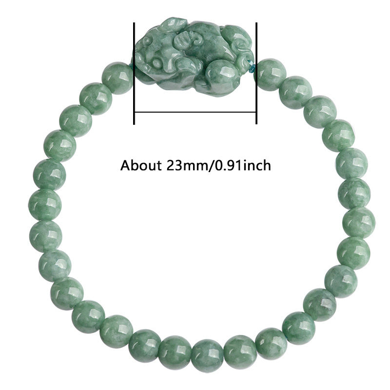 Natural Stone Small Pixiu Hand String Bead Bracelet - Energy Protection & Abundance