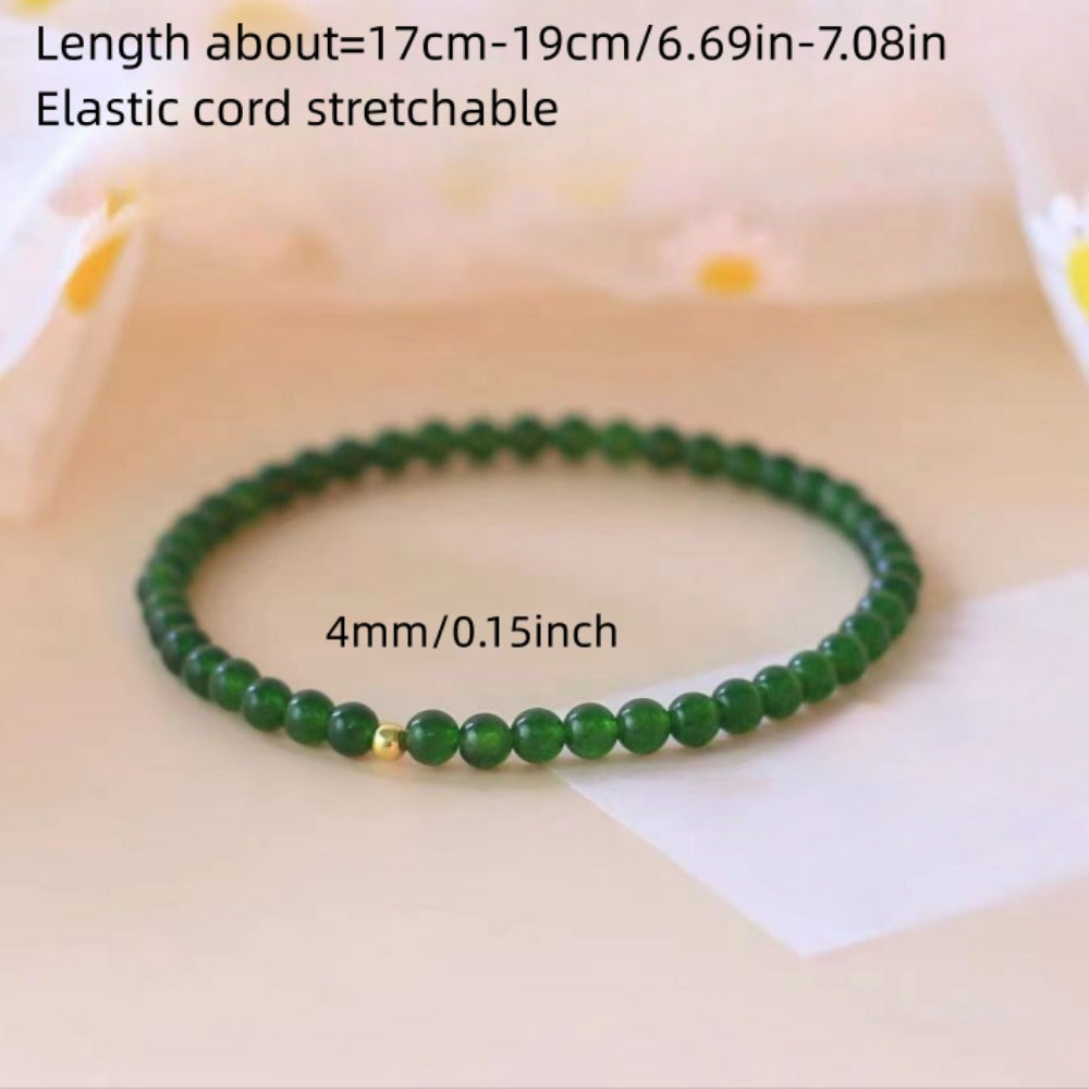 Bohemian Green Stone Bracelet - Natural Energy for Daily Harmony & Spiritual Balance