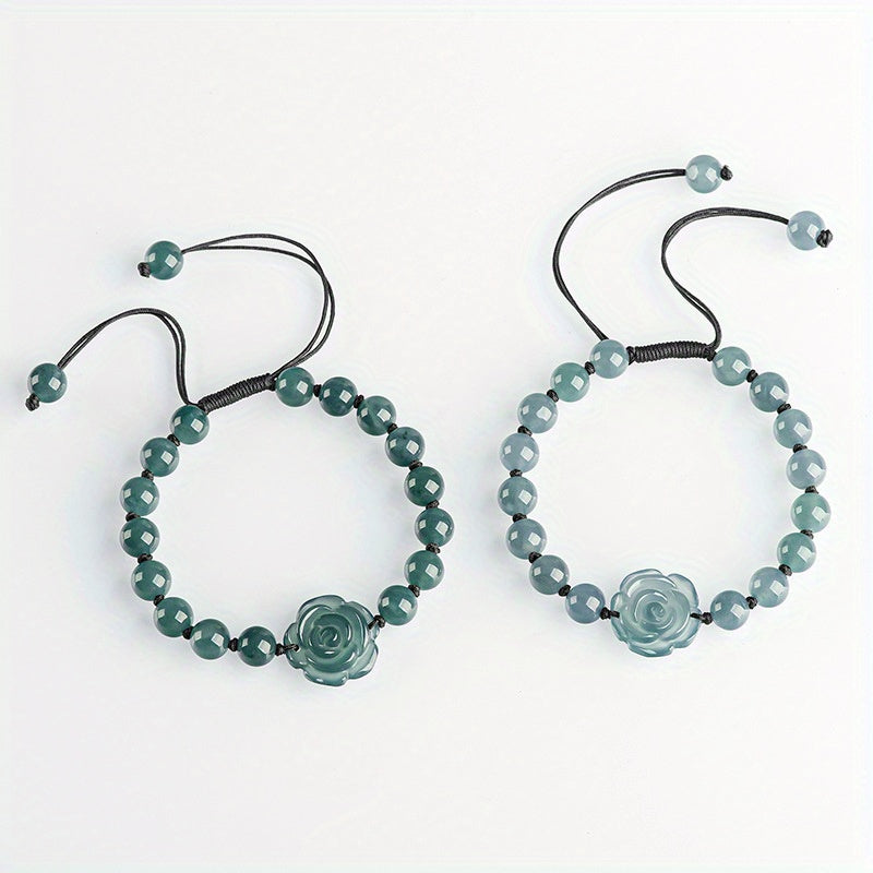 Pure Handmade Woven Bracelet - Red & Black Couple's Energy Gift