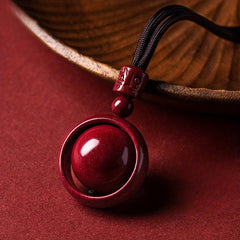 Cinnabar Pendant Chain - Boho Style Spiritual Charm for Prosperity & Good Fortune