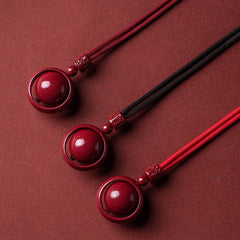 Cinnabar Pendant Chain - Boho Style Spiritual Charm for Prosperity & Good Fortune
