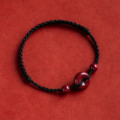 Cinnabar Blessing Red Rope Bracelet — Protection, Prosperity & Positive Energy Talisman