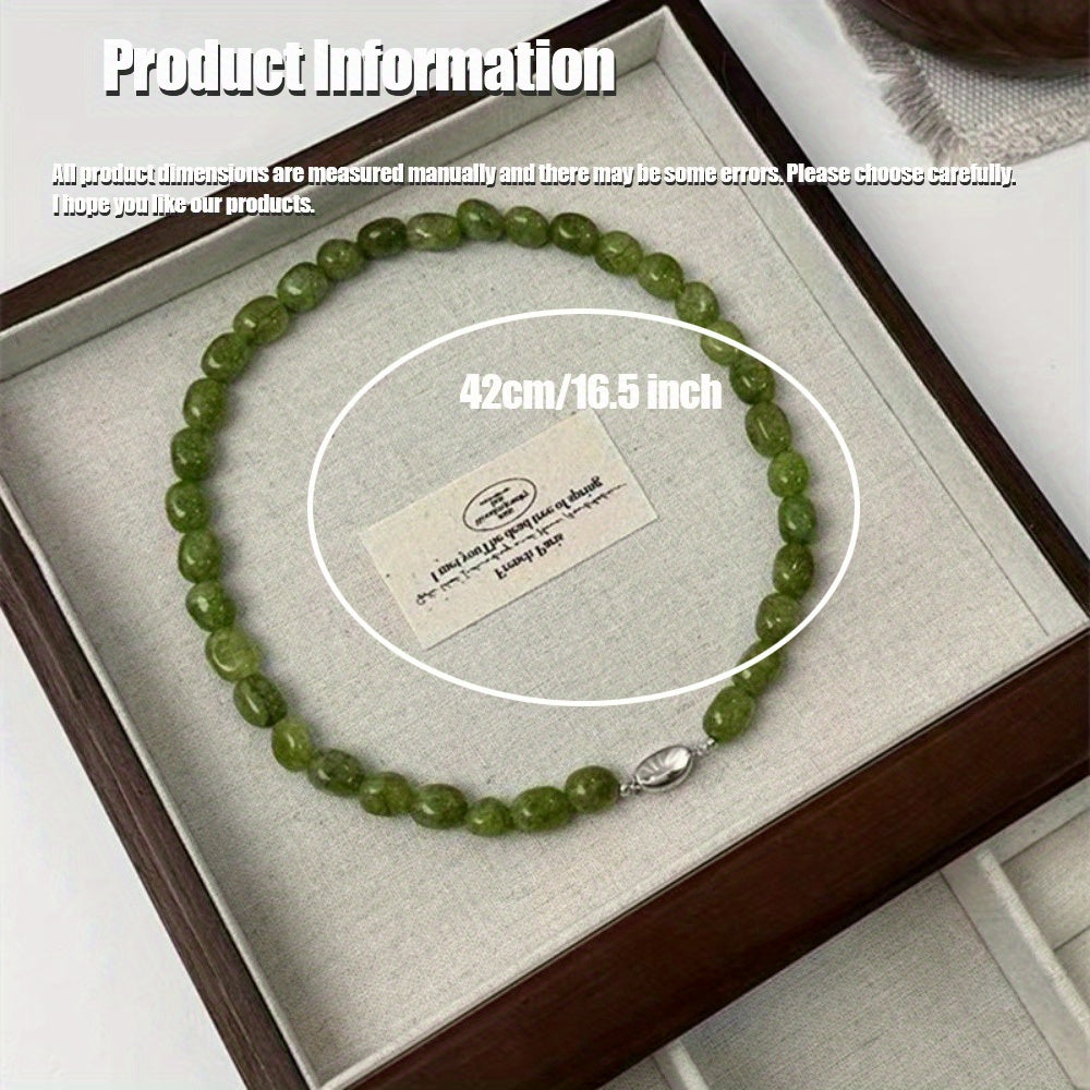 Perfect for Every Season and Occasion Green Peridot Elegant Necklace: Christmas Gift Idea