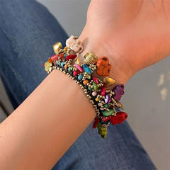 Bohemian Rainbow Elephant Charm Bracelet — Joy, Luck, Chakra Harmony & Positive Energy