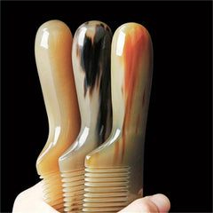 Premium Ox Horn Massage Brush - Scalp-Soothing Meridian Therapy for All Hair Types