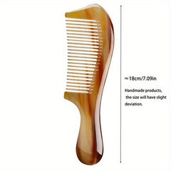 Premium Ox Horn Massage Brush - Scalp-Soothing Meridian Therapy for All Hair Types