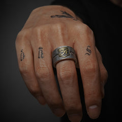 Men's Hip Hop Horus Eye Ring - Protection & Energy Vintage Style