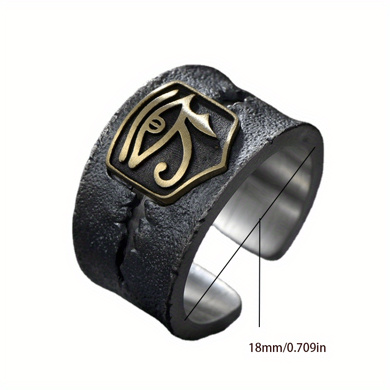 Men's Hip Hop Horus Eye Ring - Protection & Energy Vintage Style