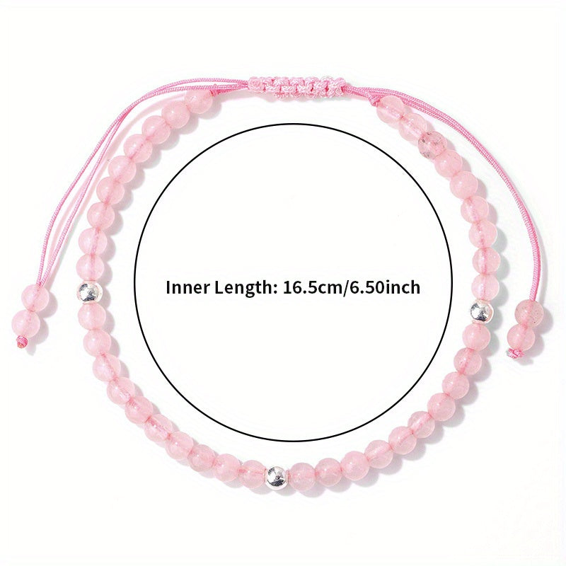 Amethyst Rose Quartz Bracelet - Elegant Hand Accessory for Energy Healing