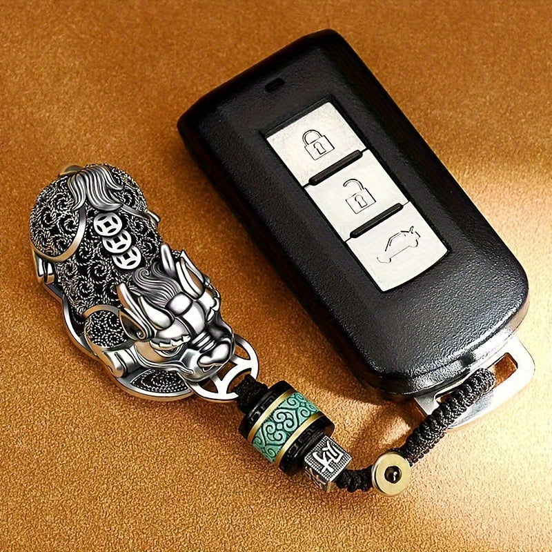Premium Pixiu Copper Keychain – Wealth Magnet, Protection & Grounding Energy Car