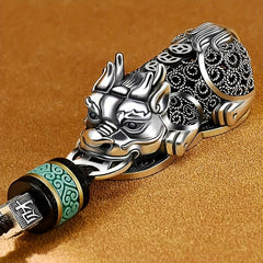 Premium Pixiu Copper Keychain – Wealth Magnet, Protection & Grounding Energy Car