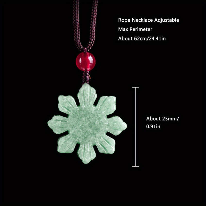 Elegant Sunflower Pendant Necklace – Natural Stone with Braided Rope for Harmony & Protection