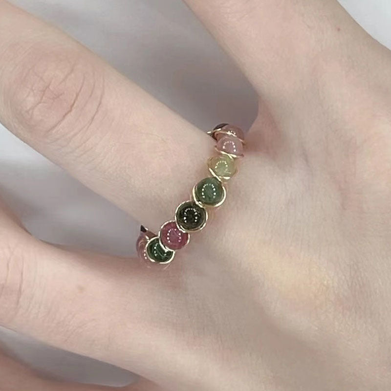 Handcrafted 7 Chakra Crystal Bead Ring - Bohemian Style for Meditation & Spiritual Gifts